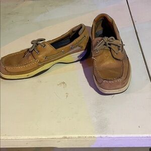 Sperry Light Brown Leather Boat Shoes